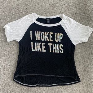 I WOKE UP LIKE THIS cropped tee